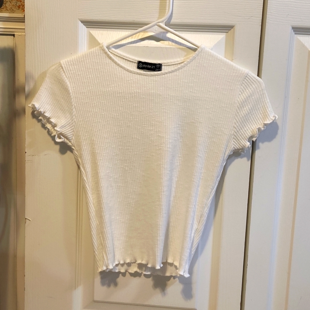 White Crop top
